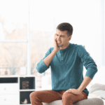 Man with TMJ pain